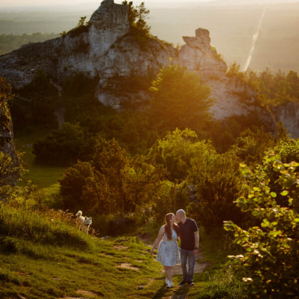 sesja narzeczeńska na górze zborów